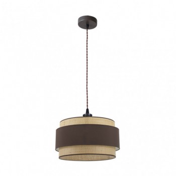 Distribuidor - Lâmpadas Diversas | Colgantes Moderno | COLGANTE KANDY 1XE27 NATURAL/MARRON REGX40X40 CM Ref: 174294002